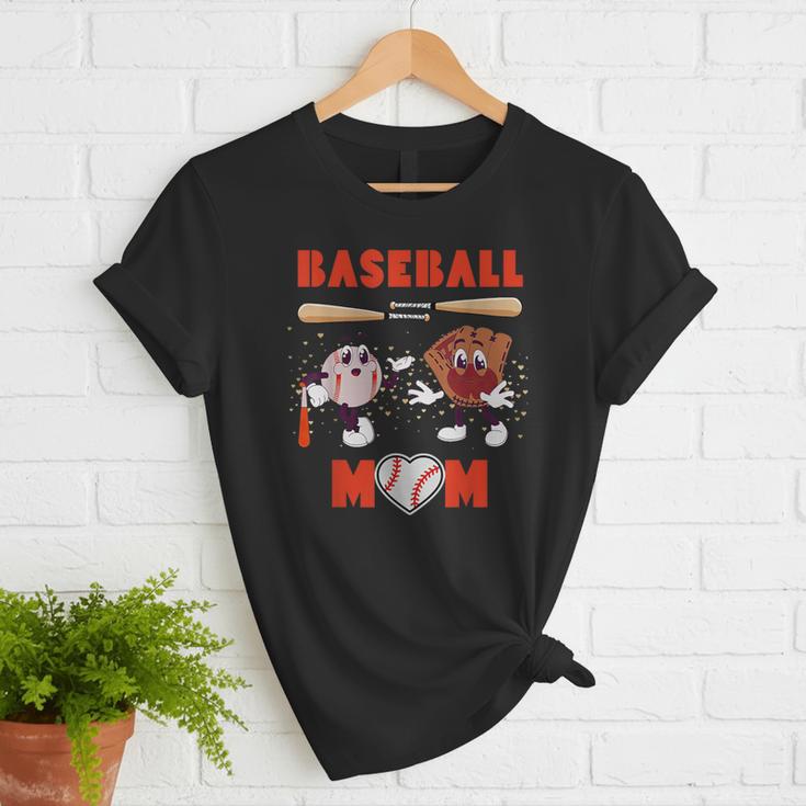 Baseball Mom Heart Baseball Mama Mother's Day Women T-Shirt Baseball Mom Heart Baseball Mama Mother's Day Women T-Shirt