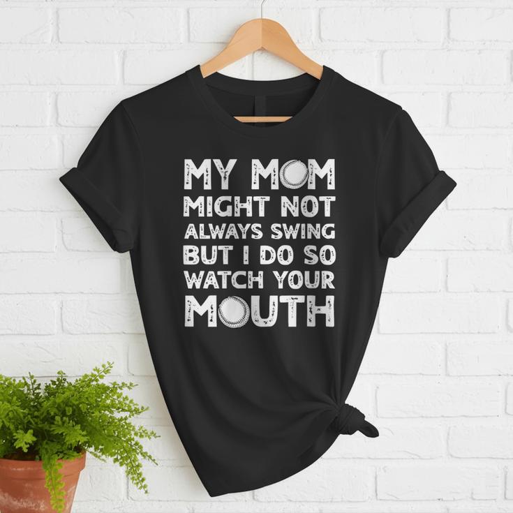 Baseball Mom Swing Watch Mouth Baseball Boy Women T-Shirt Baseball Mom Swing Watch Mouth Baseball Boy Women T-Shirt