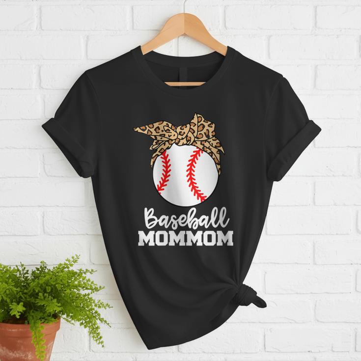 Baseball MomMom Baseball Player Leopard Mom Mom Women T-Shirt