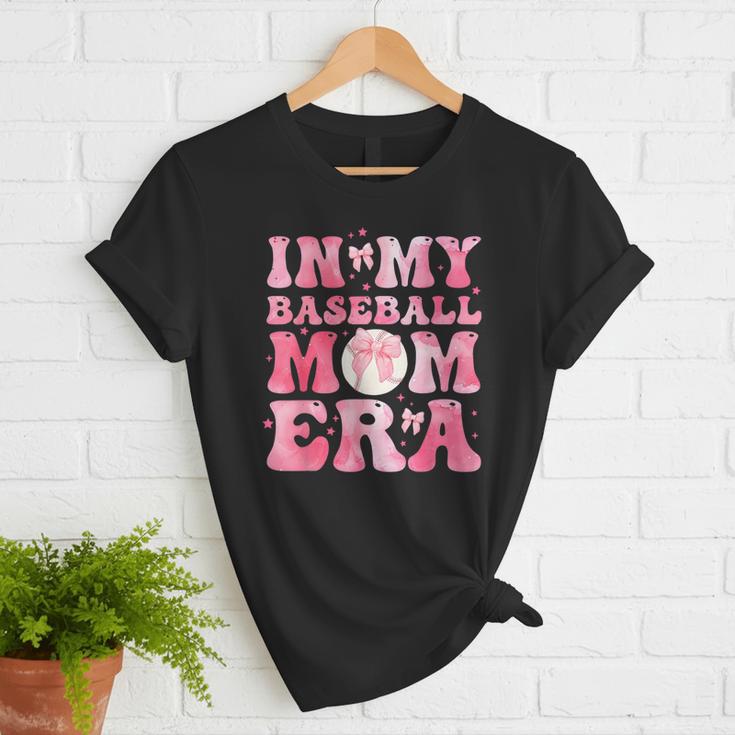 Coquette Bow In My Baseball Mom Era Baseball Mama Mother Day Women T-Shirt Coquette Bow In My Baseball Mom Era Baseball Mama Mother Day Women T-Shirt