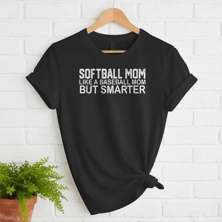 FUNNY Softball Mom Like A Baseball Mom But Smarter Women T-Shirt FUNNY Softball Mom Like A Baseball Mom But Smarter Women T-Shirt