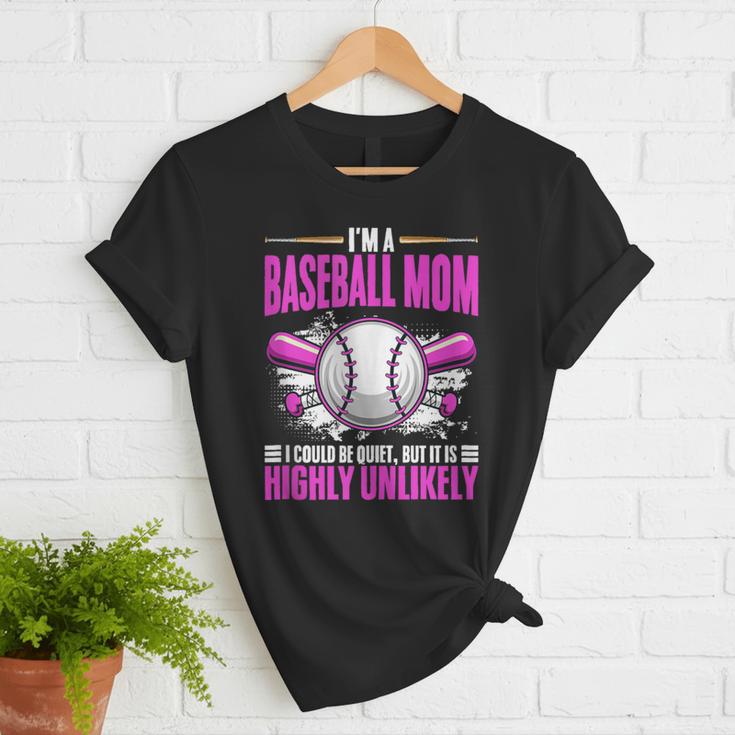 I'm A Baseball Mom Baseball Pitcher Catcher Baseball Player Women T-Shirt