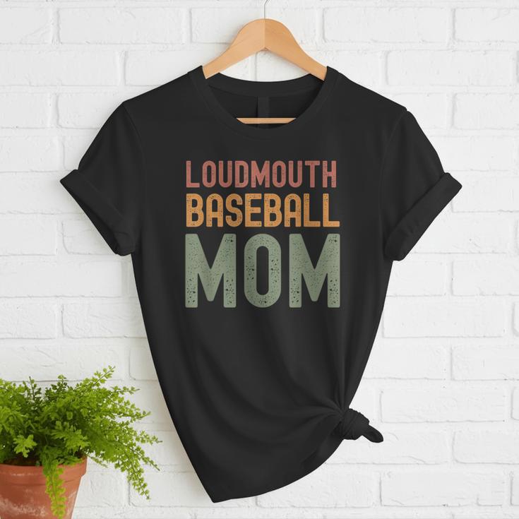 Loudmouth Baseball Mom Mother's Day Sports Cute Women T-Shirt Loudmouth Baseball Mom Mother's Day Sports Cute Women T-Shirt