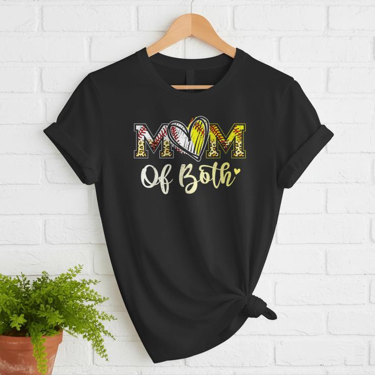 Mom Of Both Softball Baseball Mom Women T-Shirt