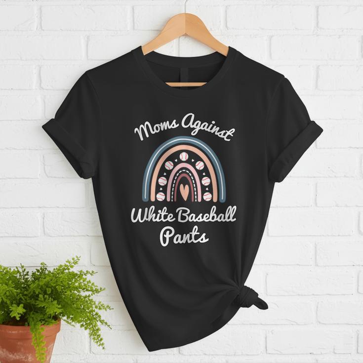 Moms Against Baseball Pants Baseball Mom Rainbow Women T-Shirt Moms Against Baseball Pants Baseball Mom Rainbow Women T-Shirt