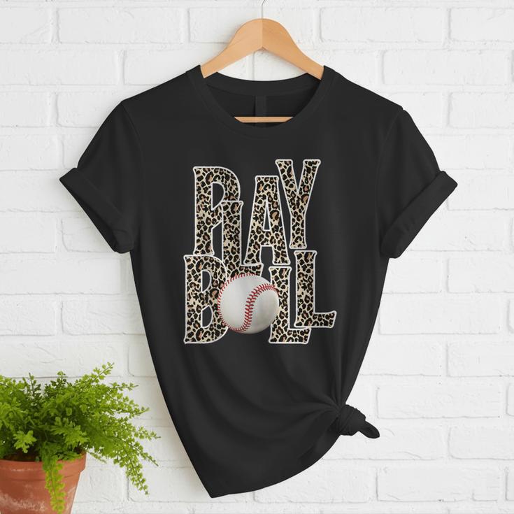 Play Ball Women Graphic Baseball Mom Baseball Women T-Shirt