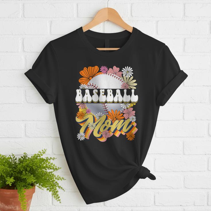 Retro Groovy Baseball Mom Family Matching Women Women T-Shirt Retro Groovy Baseball Mom Family Matching Women Women T-Shirt