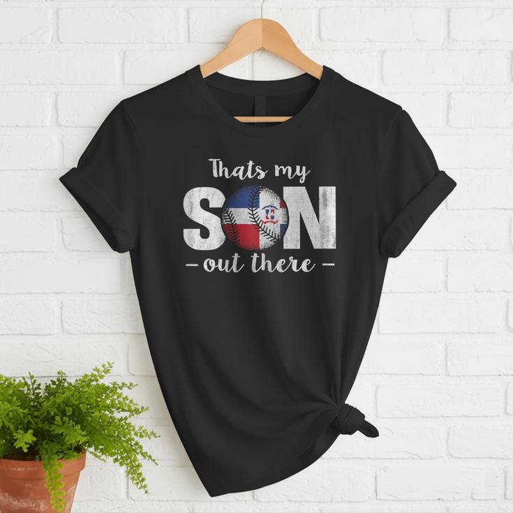 Thats My Son Out There For a Dominican Baseball Mom Women T-Shirt Thats My Son Out There For a Dominican Baseball Mom Women T-Shirt