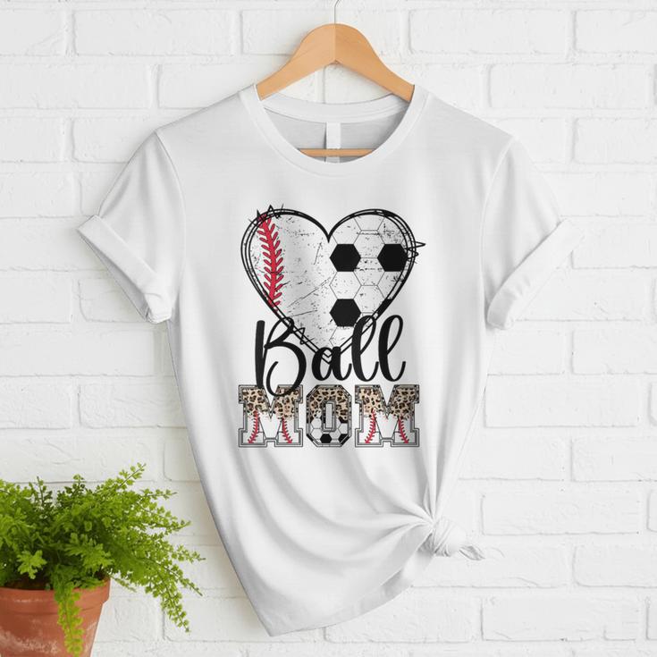 Ball Mom Heart Soccer Baseball Mom Women T-Shirt Ball Mom Heart Soccer Baseball Mom Women T-Shirt