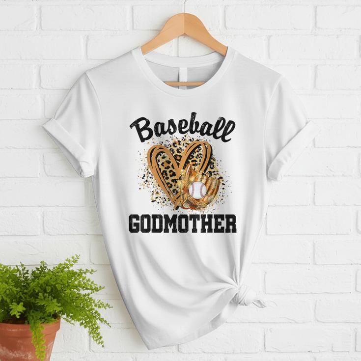 Baseball Godmother Leopard Heart Baseball Mom Game Day Women T-Shirt Baseball Godmother Leopard Heart Baseball Mom Game Day Women T-Shirt