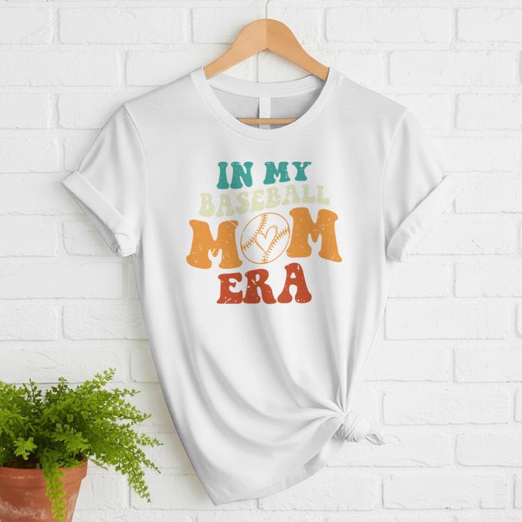 In My Baseball Mom Era Baseball Retro Groovy Mom Women T-Shirt