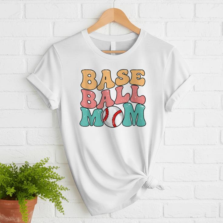 Baseball Mom Groovy Baseball Mom Women T-Shirt Baseball Mom Groovy Baseball Mom Women T-Shirt