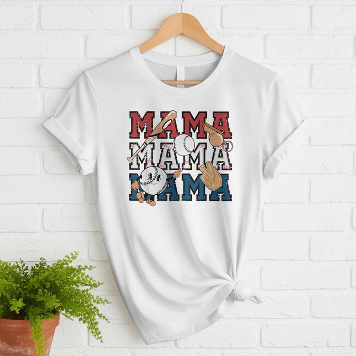 Baseball Mom Baseball Mama Game Day School Sport Women T-Shirt