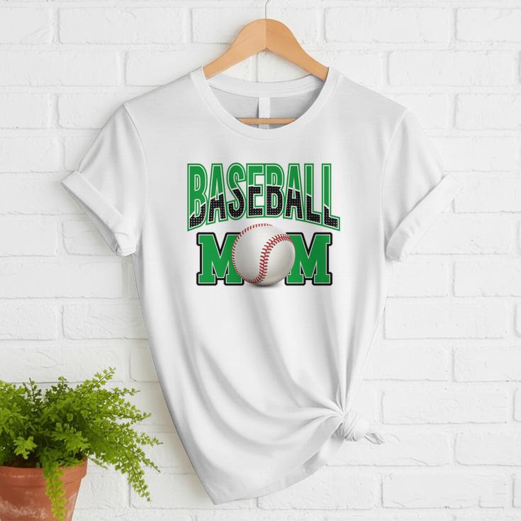 Baseball Mom Sports Green Women T-Shirt