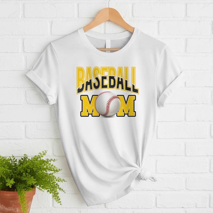 Baseball Mom Sports Mom Yellow Women T-Shirt Baseball Mom Sports Mom Yellow Women T-Shirt