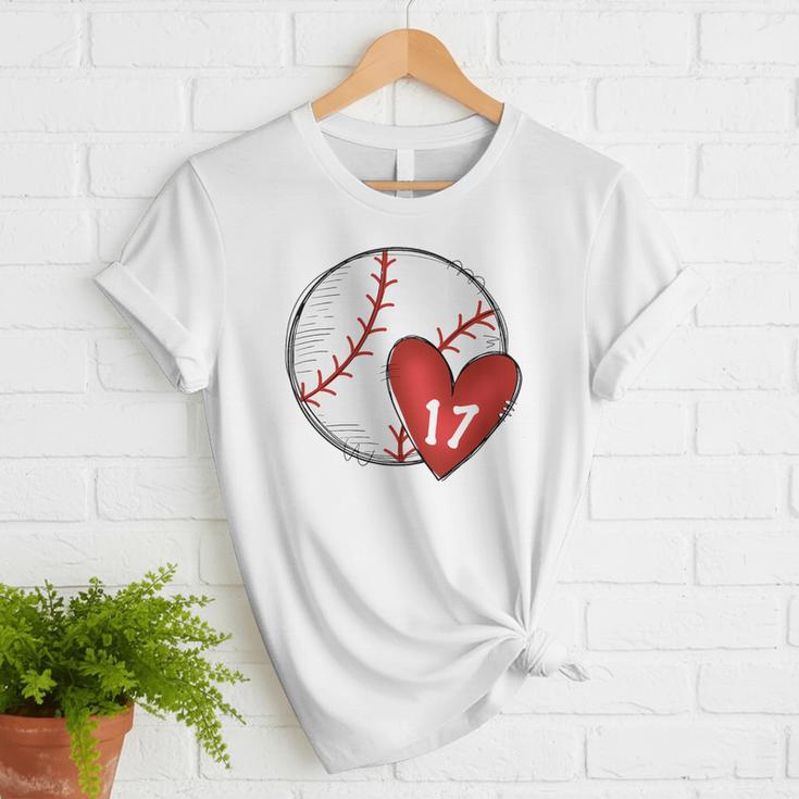 Custom Baseball Mom Number 17 Heart For Mom Mommy Premium Women T-Shirt Custom Baseball Mom Number 17 Heart For Mom Mommy Premium Women T-Shirt