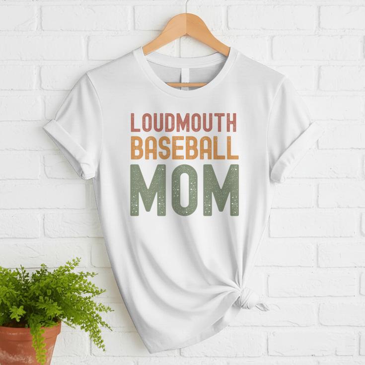 Loudmouth Baseball Mom Sports Cute Text Premium Women T-Shirt