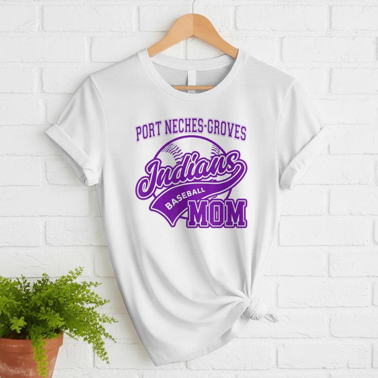 Port Neches-Groves High School PNG Indians Baseball Mom Women T-Shirt Port Neches-Groves High School PNG Indians Baseball Mom Women T-Shirt