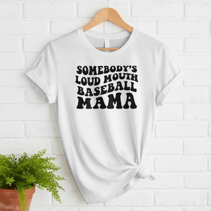 Somebody's Loud Mouth Baseball Mama Baseball Mom Women T-Shirt