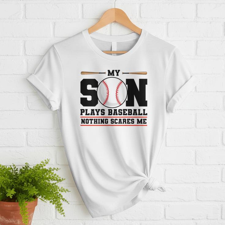 My Son Plays Baseball Nothing Scares Me Baseball Mom Women T-Shirt My Son Plays Baseball Nothing Scares Me Baseball Mom Women T-Shirt
