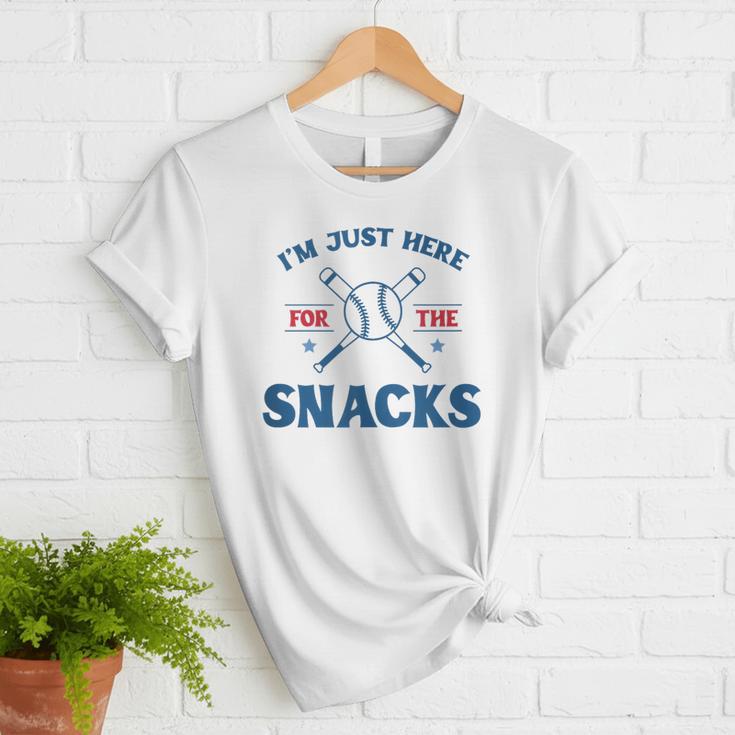 Spring 2024 Season Cute Baseball Mom Here For The Snacks Women T-Shirt Spring 2024 Season Cute Baseball Mom Here For The Snacks Women T-Shirt