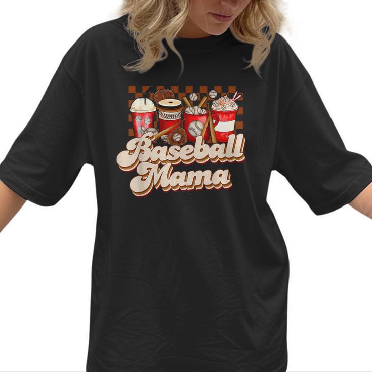 Baseball Mama Coffee Game Day Vibes Baseball Mom Women T-Shirt