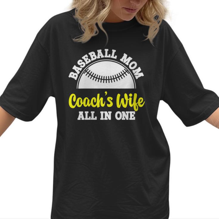 Baseball Mom Coach's Wife All In One Sports Player Coach Women T-Shirt 