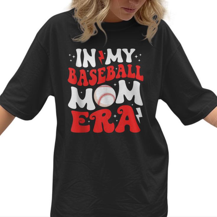 In My Baseball Mom Era Cute Groovy Baseball Women T-Shirt 