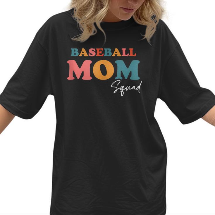 Baseball Mom Squad Boho Cute Back To School Ball Mom Women T-Shirt