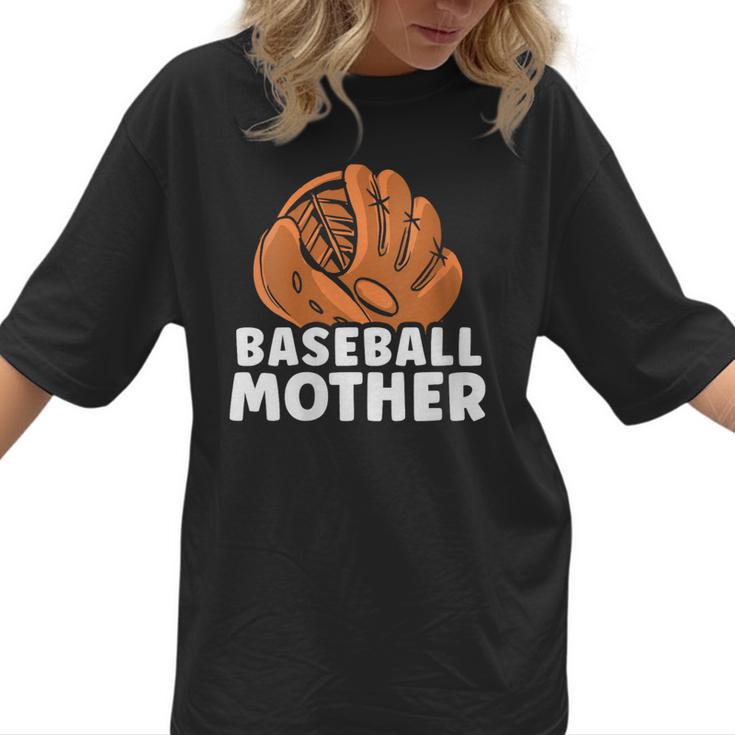 Baseball Mother Lover Baseballer Player Match Baseball Mom Women T-Shirt 