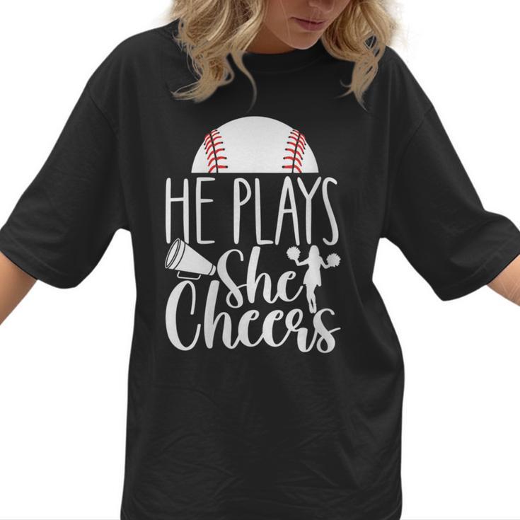 Cheer Baseball Mom Baseball And Cheer Mother Women T-Shirt