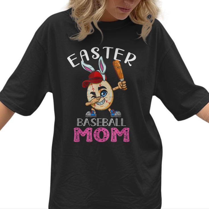 Dabbing Easter Baseball Mom Mother's Day Bunny Sunday Egg Women T-Shirt