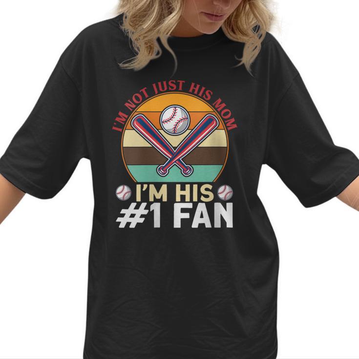 I'm Not Just His Mom Baseball Moms Baseball Mothers Women T-Shirt 