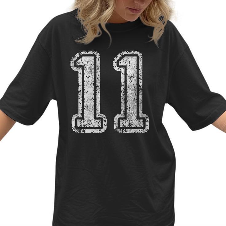 Jersey Number 11 T-Shirt Football Eleven Number Baseball Mom Women T-Shirt