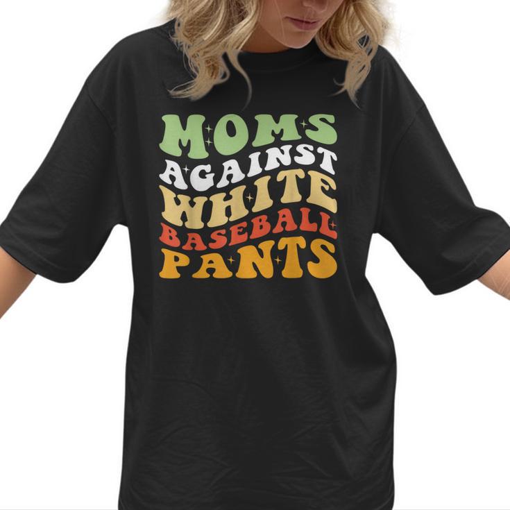 Moms Against Baseball Pants Retro Baseball Mom Women T-Shirt