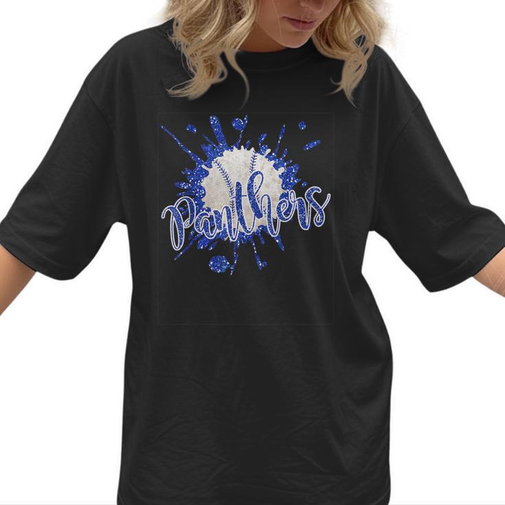 School Spirit Panthers Panther Pride Baseball Mom For Women Women T-Shirt 