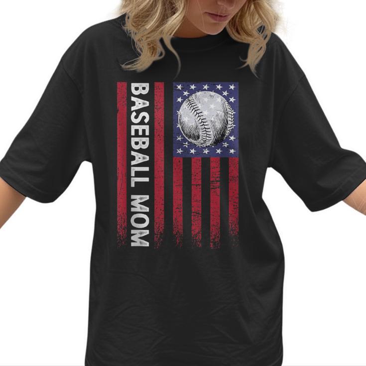 Vintage Baseball Mom Proud Family Summer Baseball Player Women T-Shirt 
