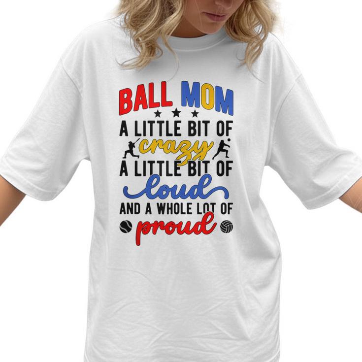 Ball Mom Proud Volleyball Baseball Mom Women T-Shirt