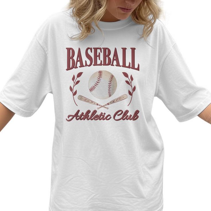 Baseball Athletic Social Club Baseball Mom Trendy Baseball Raglan Baseball Tee Women T-Shirt