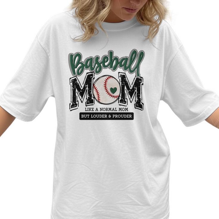 Baseball Mom Green Varsity Baseball Mama Cute Mother's Day Women T-Shirt 