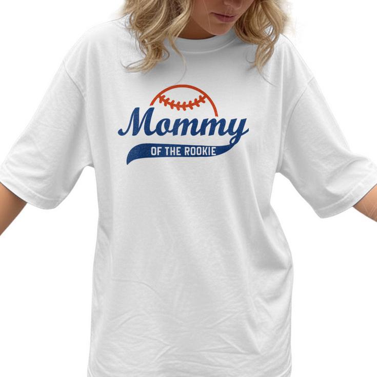 Baseball Mommy Of The Rookie Mom Birthday Baseball Raglan Baseball Tee Women T-Shirt