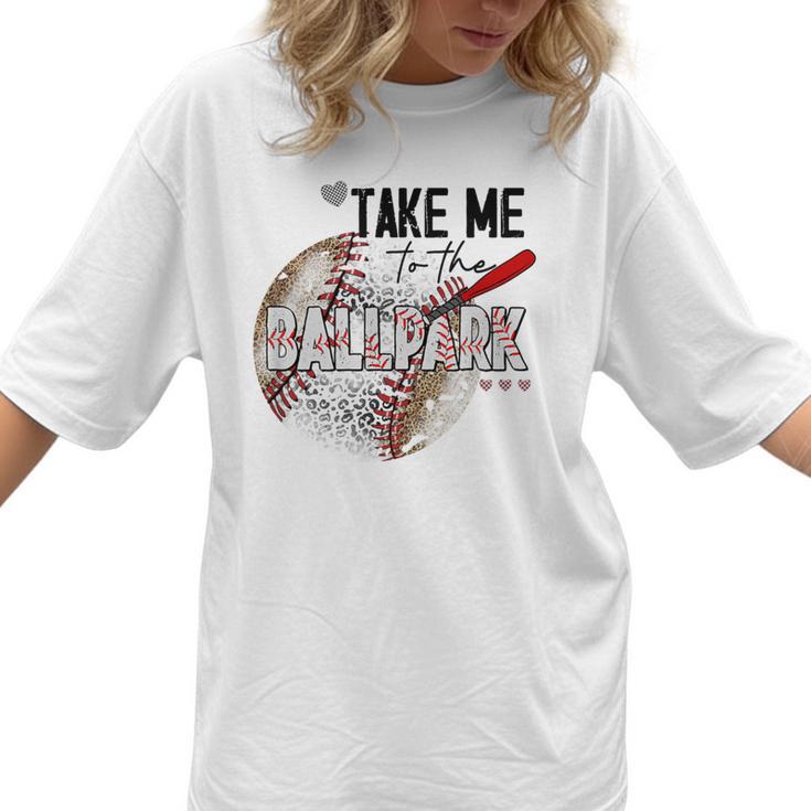 Baseball Moms Cute Take Me To The Ballpark Sports Athletic Women T-Shirt