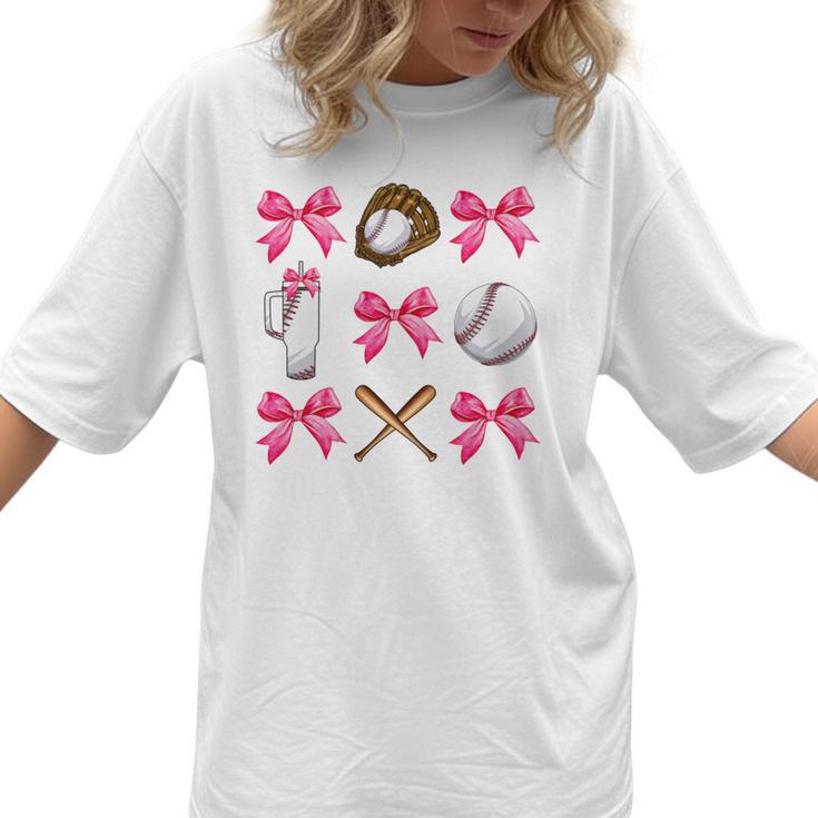 Baseball Nana Era Bows Baseball Mom Women Women T-Shirt 