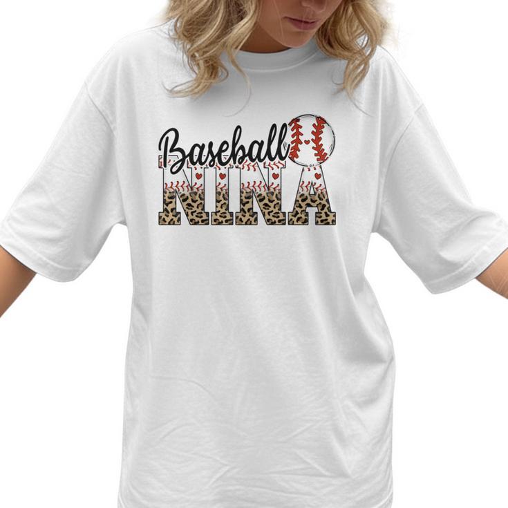 Baseball Nina Women BallPark Nina Baseball Mom Mother's Day Women T-Shirt 