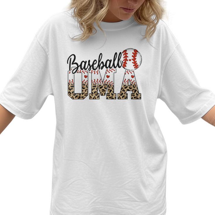 Baseball Oma Women BallPark Oma Baseball Mom Mother's Day Women T-Shirt 