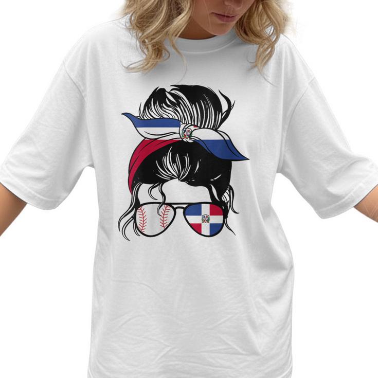 Dominican Baseball Mom Dominican Baseball Girl Women T-Shirt