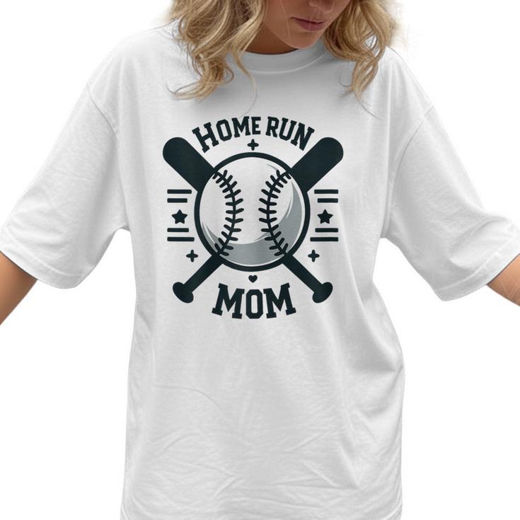 Home Run Mom Shirt Baseball Mom Mother's Day Women T-Shirt 