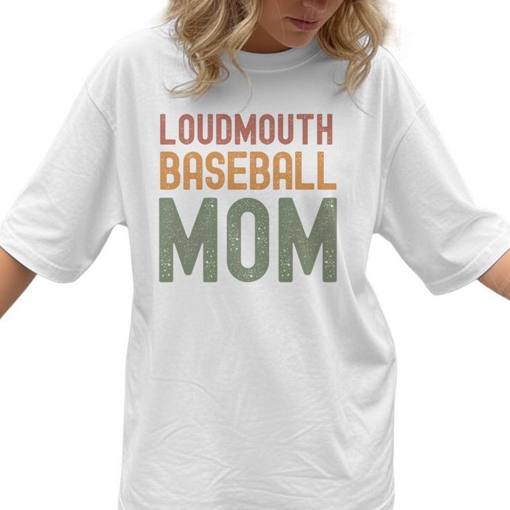 Loudmouth Baseball Mom  Sports Cute Text Premium Women T-Shirt 