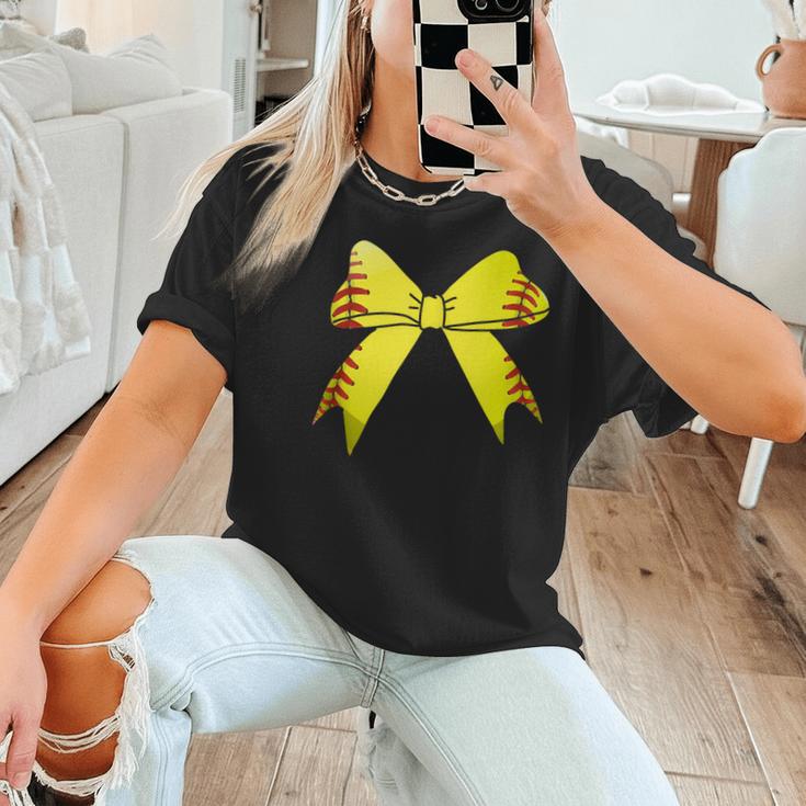 Baseball Bow Baseball Mom Women Baseball Mama Women T-Shirt Baseball Bow Baseball Mom Women Baseball Mama Women T-Shirt