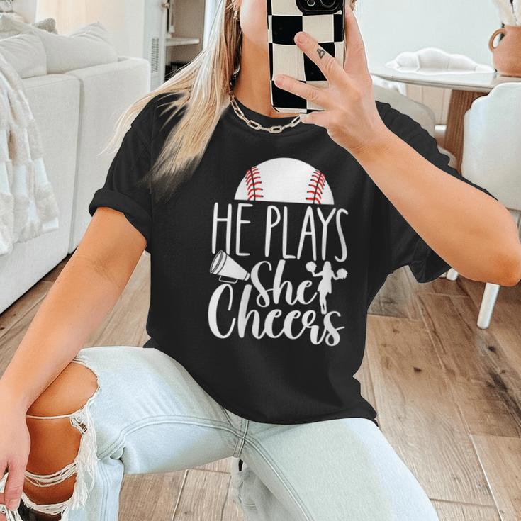 Cheer Baseball Mom Baseball And Cheer Mother Women T-Shirt Cheer Baseball Mom Baseball And Cheer Mother Women T-Shirt